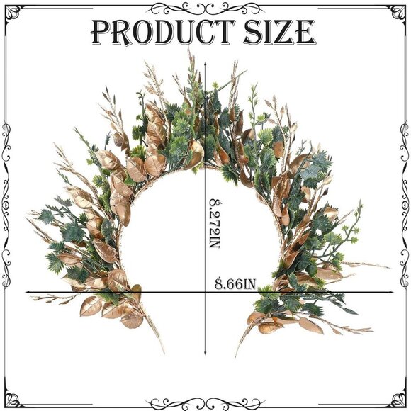 Handmade Woodland Halo Crown Flower Hairband For Women Girls Festival Wedding main image 8